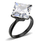 TK3736 IP Black  Stainless Steel Ring with AAA Grade CZ in Clear-0