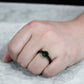 TK3738 IP Black Stainless Steel Ring with Synthetic in Emerald-4