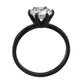 TK3741 IP Black Stainless Steel Ring with AAA Grade CZ in Clear-2