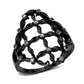 TK3749 IP Black Stainless Steel Ring with AAA Grade CZ in Clear-0