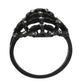 TK3749 IP Black Stainless Steel Ring with AAA Grade CZ in Clear-3