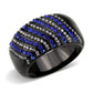 TK3751 IP Black  Stainless Steel Ring with AAA Grade CZ in Blue-0