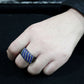 TK3751 IP Black  Stainless Steel Ring with AAA Grade CZ in Blue-4