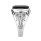 TK3753 High polished Stainless Steel Ring with Epoxy in Jet-4