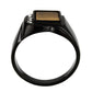 TK3756 IP Black Stainless Steel Ring with Synthetic in Topaz-3