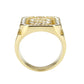 TK3757 - IP Gold(Ion Plating) Stainless Steel Ring with Top Grade Crystal in Clear-2