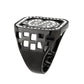 TK3758 - Two Tone IP Black (Ion Plating) Stainless Steel Ring with Top Grade Crystal in Clear-3