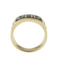 TK3760 - IP Gold(Ion Plating) Stainless Steel Ring with Top Grade Crystal in Clear-2