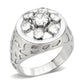 TK3762 - High polished (no plating) Stainless Steel Ring with AAA Grade CZ in Clear-0