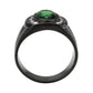 TK3764 - IP Black (Ion Plating) Stainless Steel Ring with Synthetic in Emerald-2