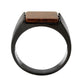 TK3766 - IP Black (Ion Plating) Stainless Steel Ring with Semi-Precious in Topaz-2