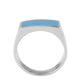 TK3770 - High polished (no plating) Stainless Steel Ring with Epoxy in SeaBlue-2