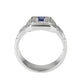 TK3771 - High polished (no plating) Stainless Steel Ring with Synthetic in Montana-2
