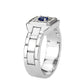 TK3771 - High polished (no plating) Stainless Steel Ring with Synthetic in Montana-3
