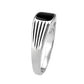 TK3772 - High polished (no plating) Stainless Steel Ring with Epoxy in Jet-3