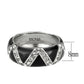 TK3773 - High polished (no plating) Stainless Steel Ring with Top Grade Crystal in Clear-1