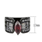 TK3776 - IP Black (Ion Plating) Stainless Steel Ring with AAA Grade CZ in Garnet-1