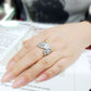 TK3777 - High polished (no plating) Stainless Steel Ring with AAA Grade CZ in Clear-4