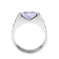 TK3780 - High polished (no plating) Stainless Steel Ring with AAA Grade CZ in LightAmethyst-2
