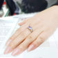 TK3780 - High polished (no plating) Stainless Steel Ring with AAA Grade CZ in LightAmethyst-4