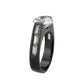 TK3781 - IP Black (Ion Plating) Stainless Steel Ring with AAA Grade CZ in Clear-3