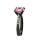 TK3782 - IP Black (Ion Plating) Stainless Steel Ring with AAA Grade CZ in Rose-3