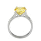 TK3783 - High polished (no plating) Stainless Steel Ring with AAA Grade CZ in Topaz-2