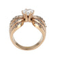 TK3786 - IP Rose Gold(Ion Plating) Stainless Steel Ring with AAA Grade CZ in Clear-2