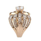 TK3786 - IP Rose Gold(Ion Plating) Stainless Steel Ring with AAA Grade CZ in Clear-3