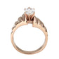 TK3787 - IP Rose Gold(Ion Plating) Stainless Steel Ring with AAA Grade CZ in Clear-2