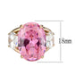 TK3789 - IP Rose Gold(Ion Plating) Stainless Steel Ring with AAA Grade CZ in Rose-1