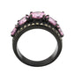 TK3792 - IP Black (Ion Plating) Stainless Steel Ring with AAA Grade CZ in Rose-2
