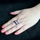 TK3792 - IP Black (Ion Plating) Stainless Steel Ring with AAA Grade CZ in Rose-4