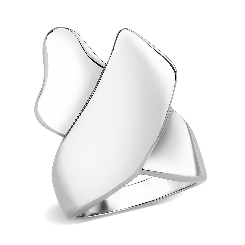TK3798 - High polished (no plating) Stainless Steel Ring with NoStone in No Stone-0