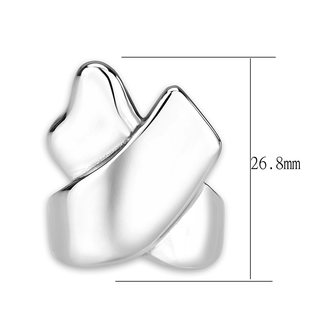 TK3798 - High polished (no plating) Stainless Steel Ring with NoStone in No Stone-1