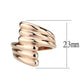 TK3800 - IP Rose Gold(Ion Plating) Stainless Steel Ring with NoStone in No Stone-1