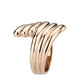 TK3800 - IP Rose Gold(Ion Plating) Stainless Steel Ring with NoStone in No Stone-3