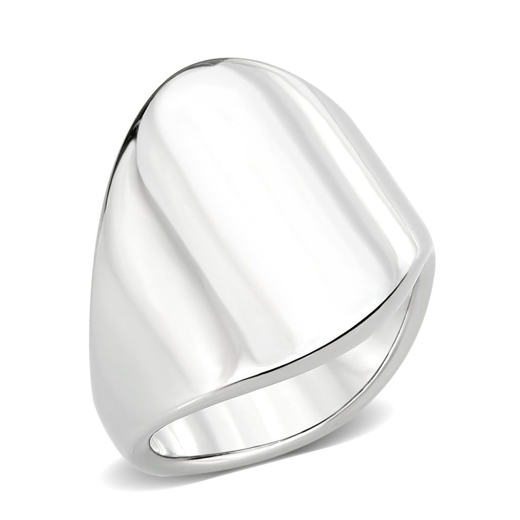 TK3801 - High polished (no plating) Stainless Steel Ring with NoStone in No Stone-0