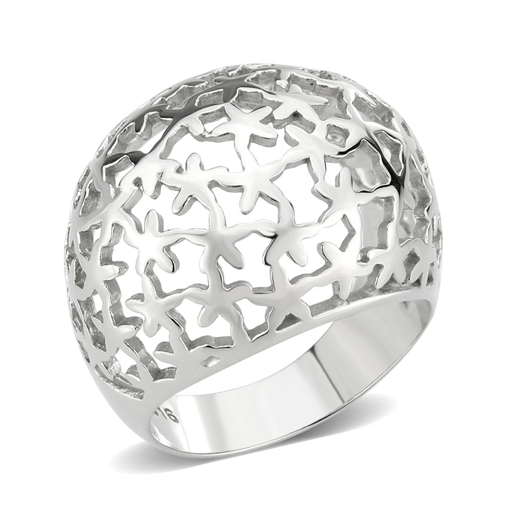 TK3802 - High polished (no plating) Stainless Steel Ring with NoStone in No Stone-0