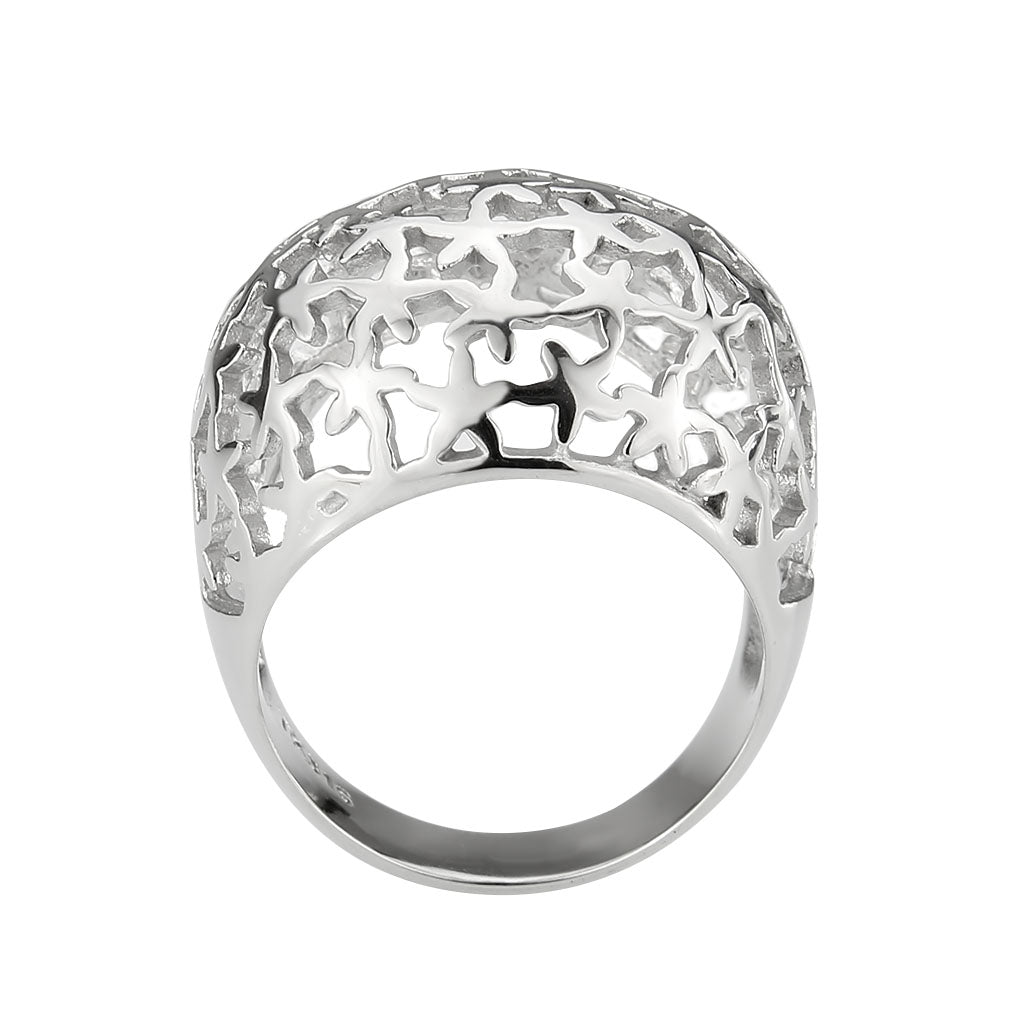 TK3802 - High polished (no plating) Stainless Steel Ring with NoStone in No Stone-2