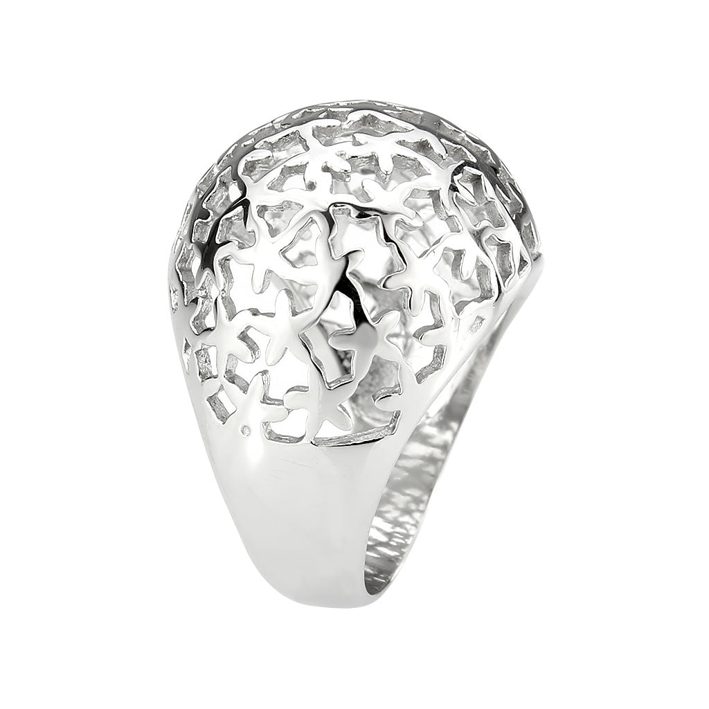 TK3802 - High polished (no plating) Stainless Steel Ring with NoStone in No Stone-3
