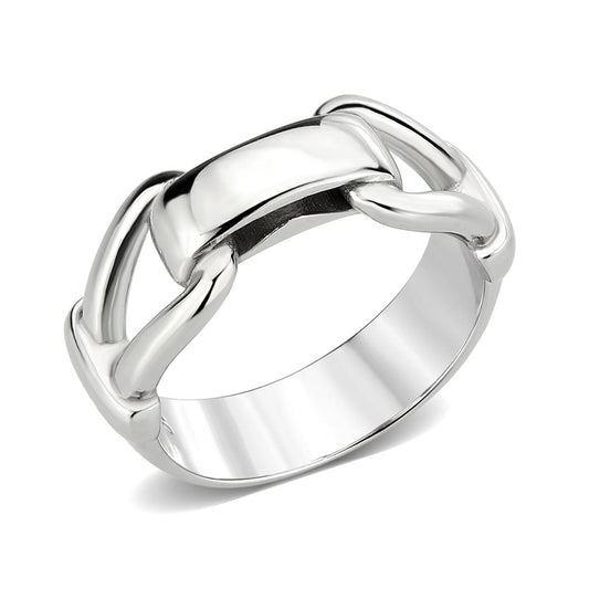 TK3803 - High polished (no plating) Stainless Steel Ring with NoStone in No Stone-0