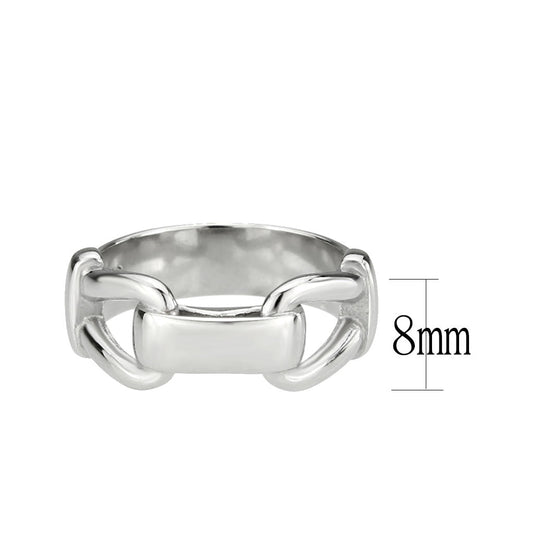 TK3803 - High polished (no plating) Stainless Steel Ring with NoStone in No Stone-1