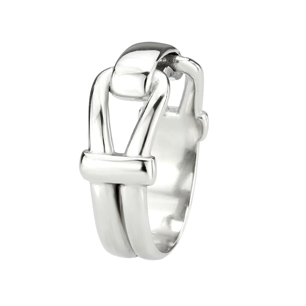 TK3803 - High polished (no plating) Stainless Steel Ring with NoStone in No Stone-3