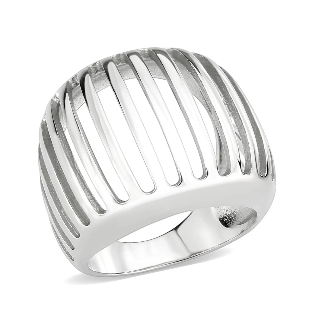 TK3805 - High polished (no plating) Stainless Steel Ring with NoStone in No Stone-0
