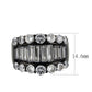 TK3813 - IP Black (Ion Plating) Stainless Steel Ring with AAA Grade CZ in Clear-1
