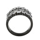 TK3813 - IP Black (Ion Plating) Stainless Steel Ring with AAA Grade CZ in Clear-2