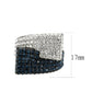TK3815 - Two Tone IP Black (Ion Plating) Stainless Steel Ring with Top Grade Crystal in MultiColor-1