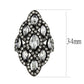 TK3816 - IP Black (Ion Plating) Stainless Steel Ring with AAA Grade CZ in Clear-1