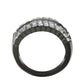 TK3819 - IP Black (Ion Plating) Stainless Steel Ring with AAA Grade CZ in Clear-2
